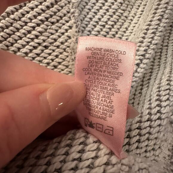 Calypso St. Barth gray & white knit open front cardigan size S - Picture 8 of 11